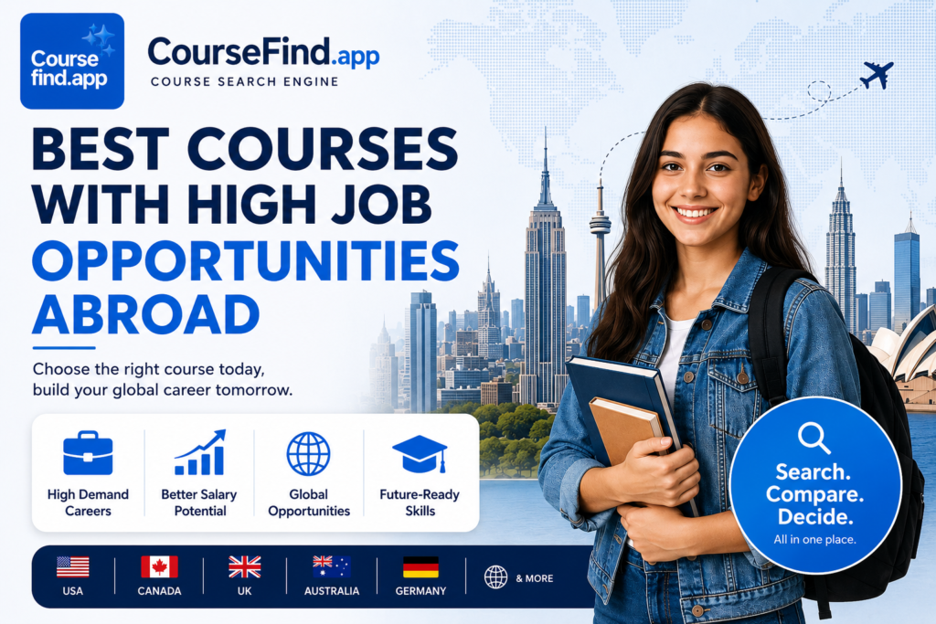 Best courses with high job opportunities abroad for international students in 2026