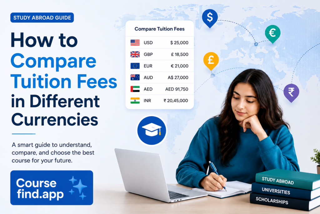 compare tuition fees in different currencies