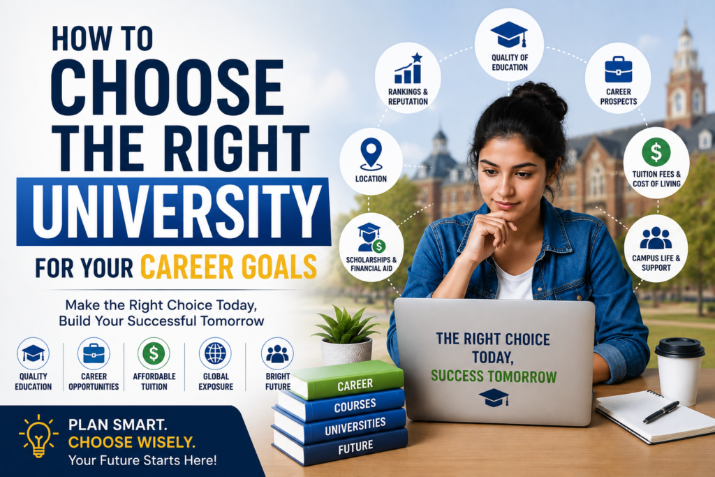 how to choose the right university for your career goals