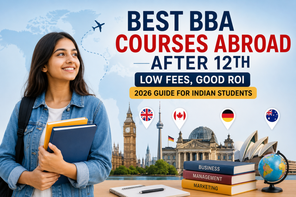 Best BBA courses abroad after 12th for Indian students in 2026.