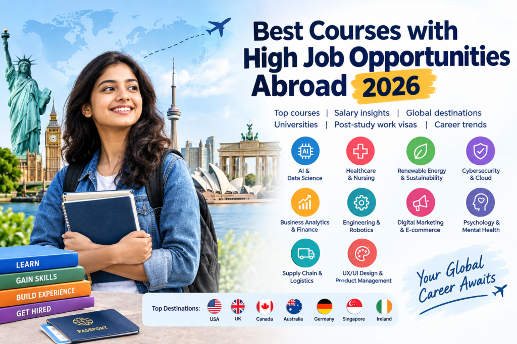 Best courses with high job opportunities abroad 2026 
